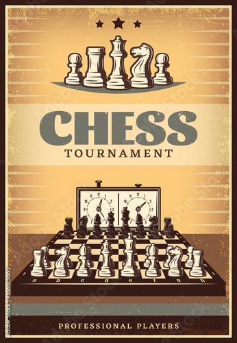 Vintage Chess Competition Poster