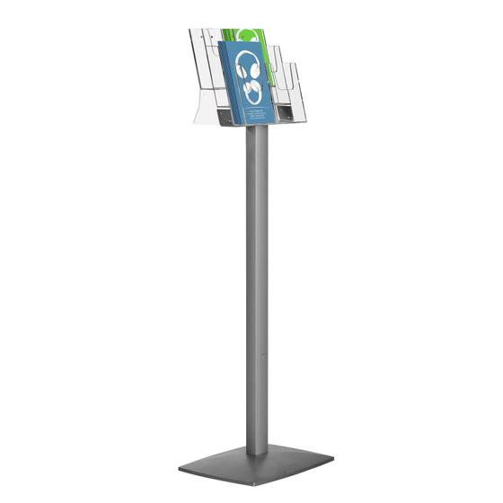 Brochure stand aluminium DIN long (6 trays)