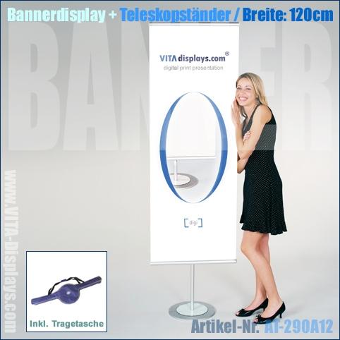 Banner-Display / Teleskopbanner (Breite: 120cm)