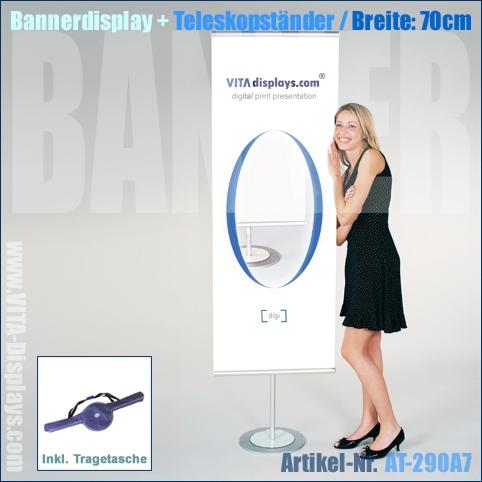 Banner-Display / Teleskop-Banner (Breite: 70cm)