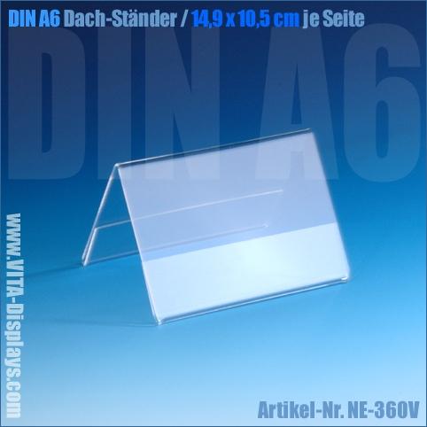 DIN A6 (both sides) Roof stand / V-stand