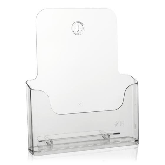 DIN A4 table top brochure stand as a transparent brochure holder