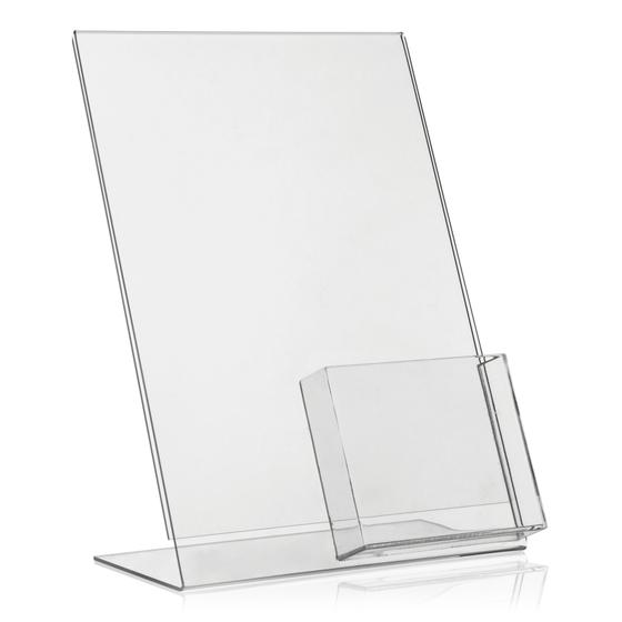 DIN A4 advertising stand + DIN A6 / DL tray