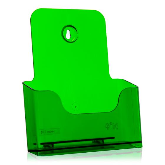 DIN A5 table leaflet stand as flyer stand in neon green