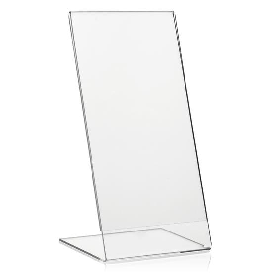 DL 1/3 A4 advertising stand / L-stand made of original PLEXIGLAS®.