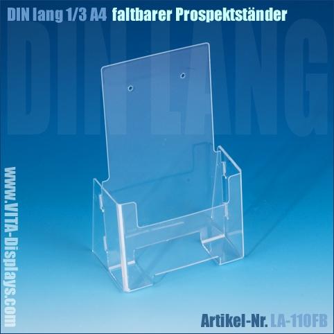 DIN lang DL Taymar Falt-Prospektständer für Flyer und Prospekte