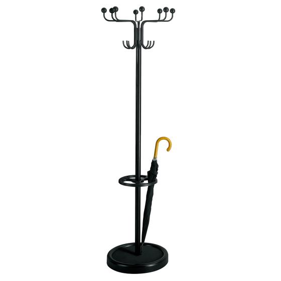 Coat rack RONDO with rotating crown (Black)