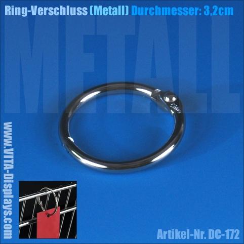 Heftringe als Ring-Verschluss mit Scharnier (vernickelt) Durchmesser: 32mm