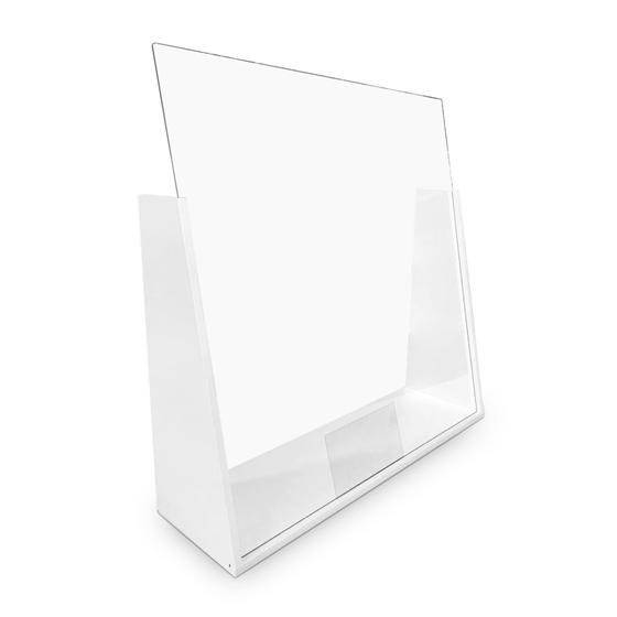 Spit shield as counter top with protective pane Protective wall made of PLEXIGLAS® (width 80.0 cm)