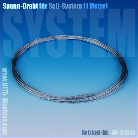 Drahtseil (Spanndraht) für Seilsystem (1 Meter)