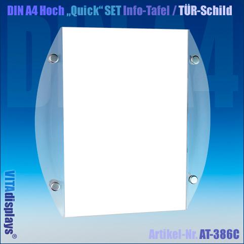 DIN A4 Quick SET Info-Schild / CHROM