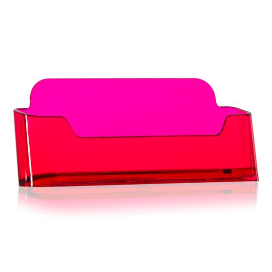 Business Card Holder / Business Card Stand in neon red