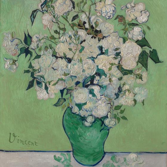 Kühlschrankmagnete van Gogh „Rosen“ aus original PLEXIGLAS®