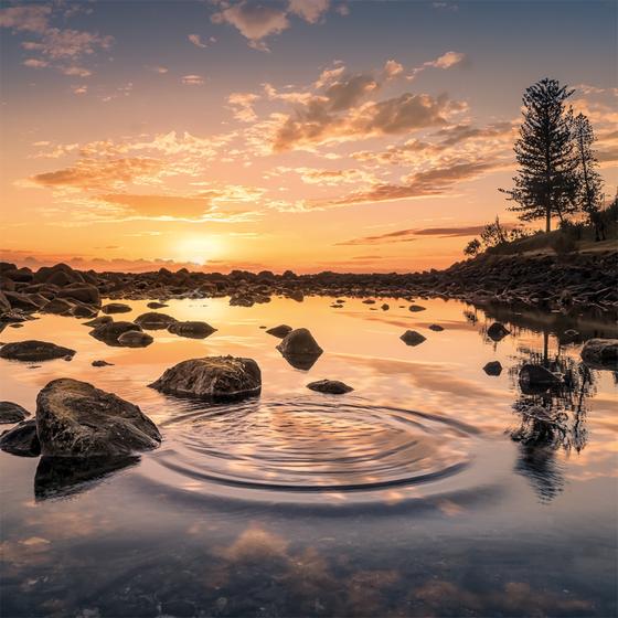 Stimmungsmagnet "Sunset I" schöne Kühlschrankmagneten