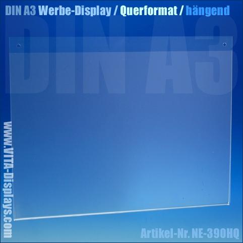 Plakattasche aus PLEXIGLAS® im A3 Querformat (inkl. Bohrungen)