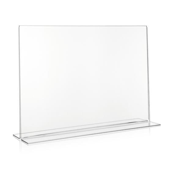 Acrylic advertising stand DIN A3 landscape format (T-stand)