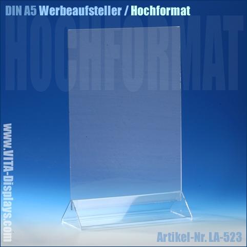 DIN A5 Werbeaufsteller / Hochformat