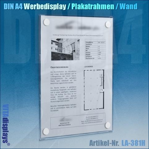 DIN A4 Werbeschild / Plakatrahmen