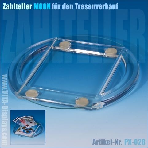 Zahlteller / Cash-Tray MOON aus Acrylglas